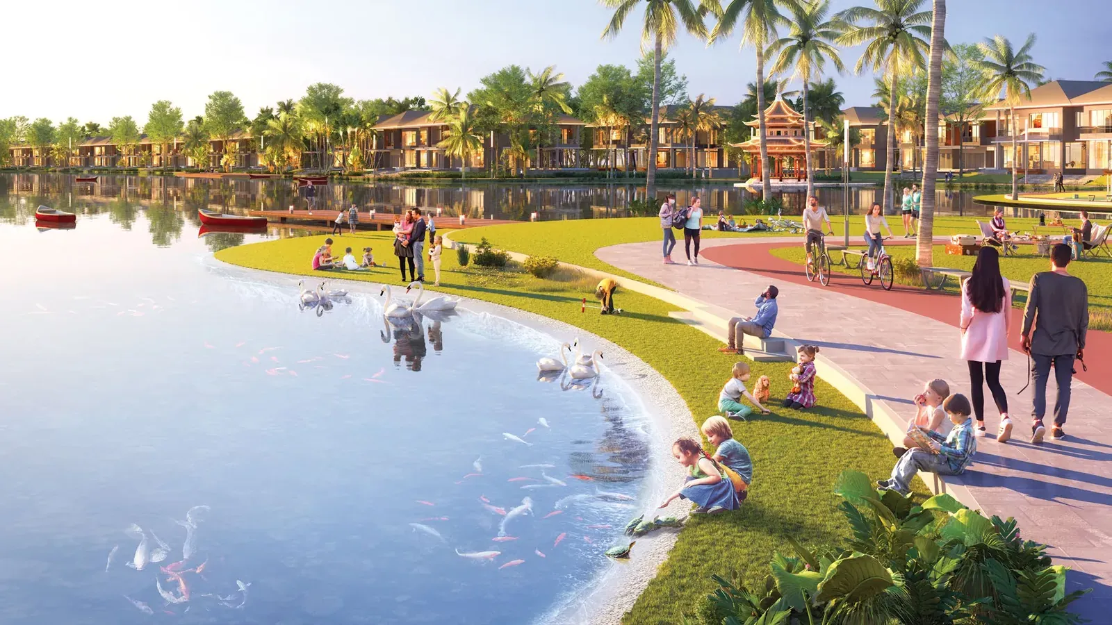 Ilustrasi danau berpasir putih di Pasir Putih Residences